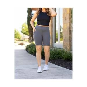 NEW JULIA ROSE christy 7-inch biker shorts in charcoal